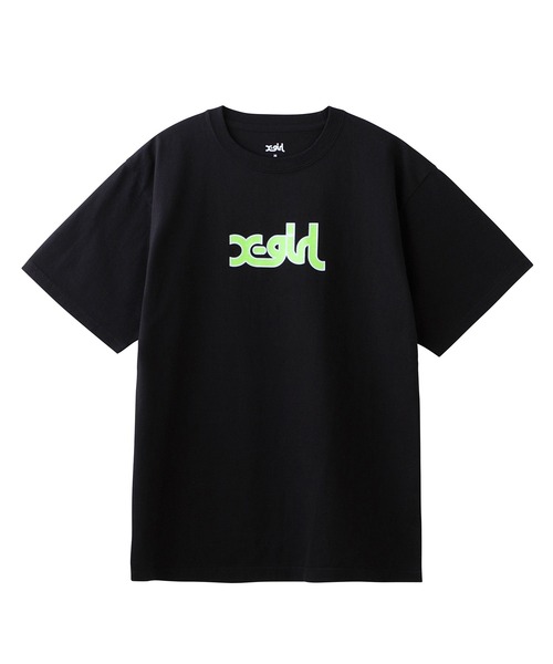 X-girl（エックスガール）の「GLITTER MILLS LOGO S/S TEE（Tシャツ/カットソー・レディース・ホワイト/ブラック/ピンク・M/S/L/XS）」の11枚目の写真