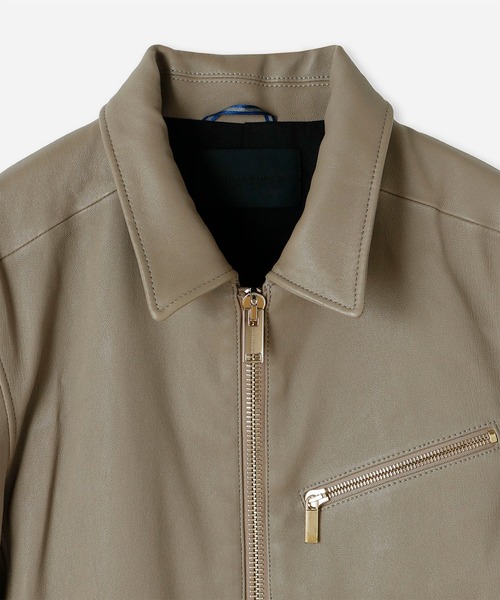 junhashimoto（ジュンハシモト）の「L02 STRETCH ZIP SHT（ライダースジャケット・メンズ・ブラック/ベージュ・3/2）」の9枚目の写真