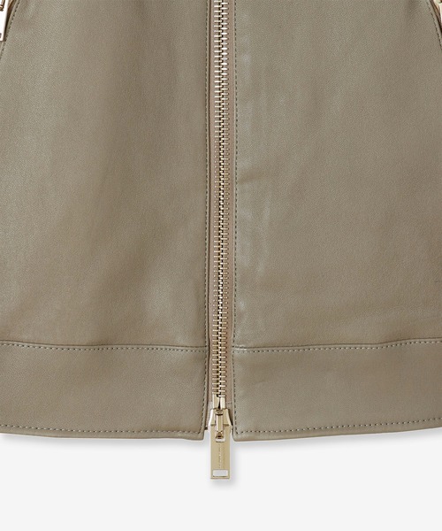 junhashimoto（ジュンハシモト）の「L02 STRETCH ZIP SHT（ライダースジャケット・メンズ・ブラック/ベージュ・3/2）」の13枚目の写真