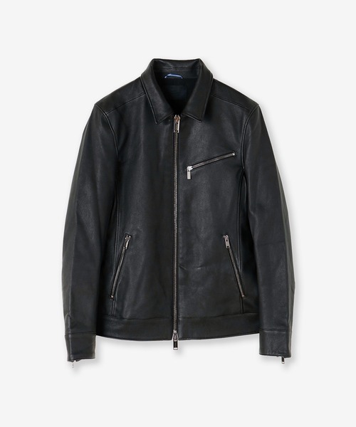 junhashimoto（ジュンハシモト）の「L02 STRETCH ZIP SHT（ライダースジャケット・メンズ・ブラック/ベージュ・3/2）」の7枚目の写真