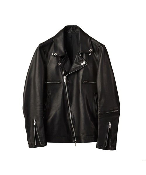 NO ID.（ノーアイディ）の「オイルドホースレザーWライダースJKT（ライダースジャケット・メンズ・ブラック/ダークネイビー・1/3/2）」の8枚目の写真