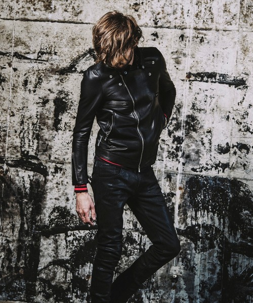 NO ID.（ノーアイディ）の「オイルドホースレザーWライダースJKT（ライダースジャケット・メンズ・ブラック/ダークネイビー・1/3/2）」の18枚目の写真