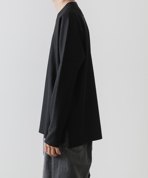 セール】MELTON JERSEY CREWNECK LOOSE-FIT T-SHIRT L/S（ニット