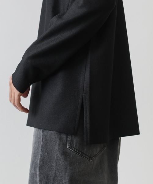 ATTACHMENT(アタッチメント)の「MELTON JERSEY CREWNECK LOOSE-FIT T-SHIRT L/S(ニット/セーター・メンズ・ライトグレー/ブラック/オフホワイト・1/2/3)」の12枚目の写真