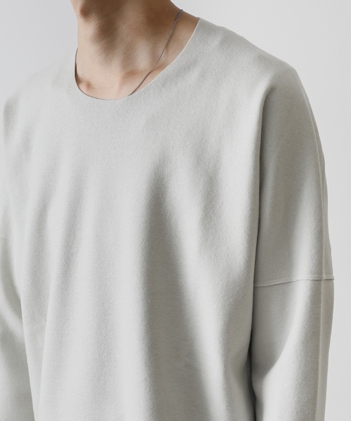 ATTACHMENT(アタッチメント)の「MELTON JERSEY CREWNECK LOOSE-FIT T-SHIRT L/S(ニット/セーター・メンズ・ライトグレー/ブラック/オフホワイト・1/2/3)」の15枚目の写真