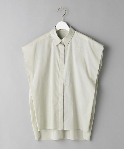 BEAUTY&YOUTH UNITED ARROWS(ビューティーアンドユースユナイテッドアローズ)の「BY ワイドショルダーフレンチスリーブシャツ -ウォッシャブル-(シャツ/ブラウス・レディース・ブラック/ライム・FREE)」の10枚目の写真