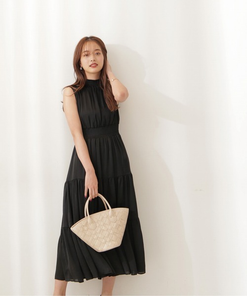 PROPORTION BODY DRESSING(プロポーションボディドレッシング)の「<E>ティアードマキシOP / 1211247700(ワンピース・レディース・ブラック/ボルドー/ブルー系その他・SMALL/MEDIUM)」の4枚目の写真