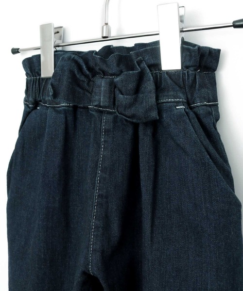 MAKE YOUR DAY（メイクユアデイ）の「デニムリボンパンツ■80～140cm（デニムパンツ・キッズ・ネイビー/ブルー・110/120/130/140/90/80/100）」の10枚目の写真