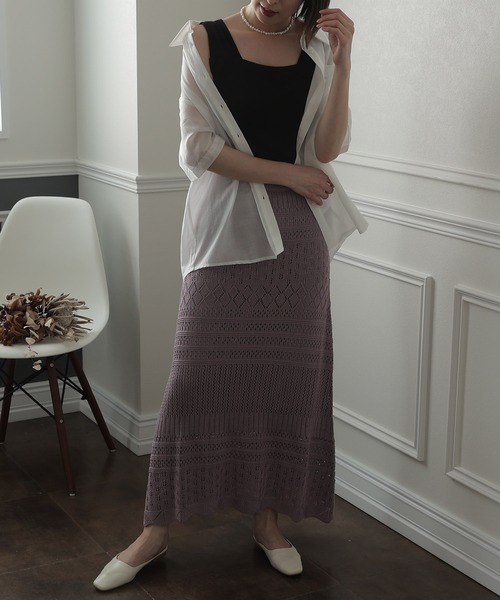 ElegChic(エレグシック)の「ブラ紐隠しインナータンクトップ(タンクトップ・レディース・チャコールグレー/オフホワイト/ブラック・L/4L/M/XL/XXL)」の7枚目の写真
