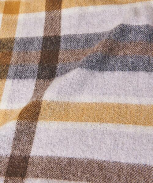 Joshua Ellis（ジョシュアエリス）の「【別注】＜Joshua Ellis（ジョシュア エリス）＞ チェックストール 70*190†（マフラー・メンズ・ライトグレー・FREE）」の2枚目の写真