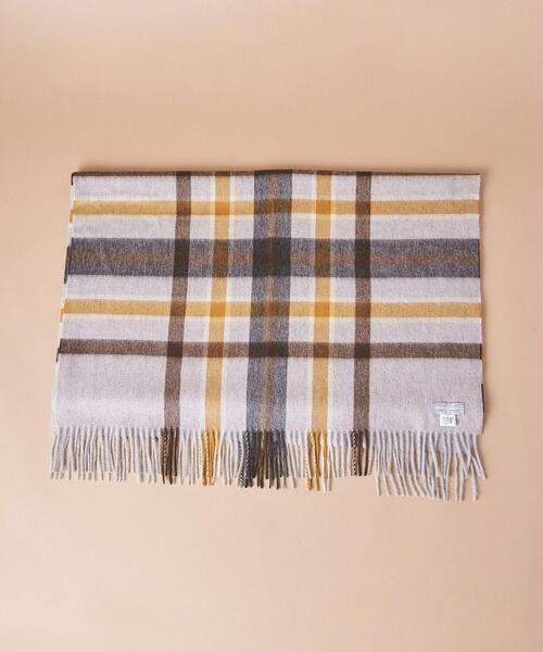 Joshua Ellis（ジョシュアエリス）の「【別注】＜Joshua Ellis（ジョシュア エリス）＞ チェックストール 70*190†（マフラー・メンズ・ライトグレー・FREE）」の5枚目の写真