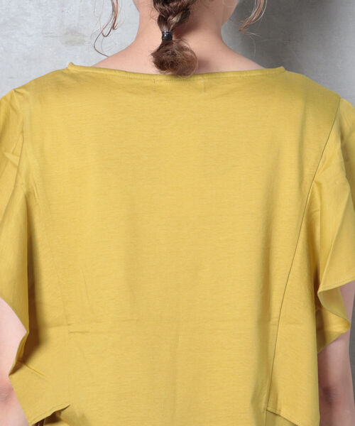 fredy repit（フレディレピ）の「【WEB限定】ラッフルフリル袖Tシャツ（Tシャツ/カットソー・レディース・ブラック/オフホワイト/マスタード・38）」の17枚目の写真