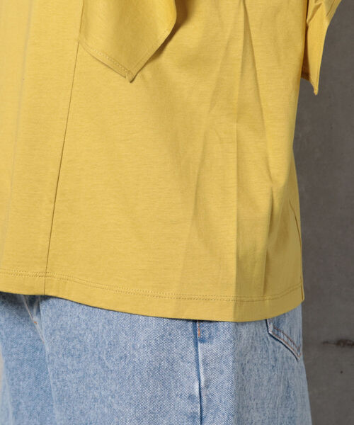 fredy repit（フレディレピ）の「【WEB限定】ラッフルフリル袖Tシャツ（Tシャツ/カットソー・レディース・ブラック/オフホワイト/マスタード・38）」の20枚目の写真