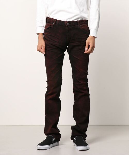 TORNADO MART（トルネードマート）の「TORNADO MART∴クラウドスプレーシューカットデニム（その他パンツ・メンズ・ネイビー/グリーン/レッド・LL/MEDIUM/LARGE/SMALL）」の3枚目の写真