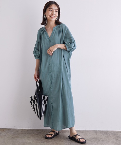 セール Web限定 ボリューム袖前開きワンピース シャツワンピース Salon Adam Et Rope サロン アダム エ ロペ のファッション通販 Zozotown