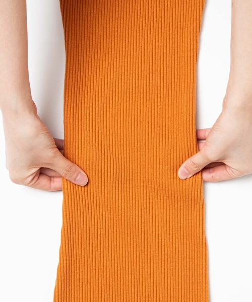 WEGO(ウィゴー)の「WEGO/カットオフリブフレアパンツ(スラックス・レディース・ブラック/オレンジ・SMALL/MEDIUM)」の19枚目の写真