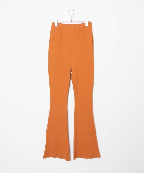WEGO(ウィゴー)の「WEGO/カットオフリブフレアパンツ(スラックス・レディース・ブラック/オレンジ・SMALL/MEDIUM)」の14枚目の写真