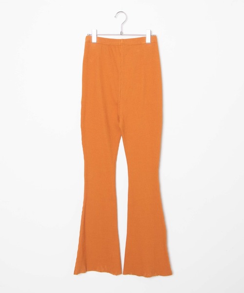 WEGO(ウィゴー)の「WEGO/カットオフリブフレアパンツ(スラックス・レディース・ブラック/オレンジ・SMALL/MEDIUM)」の15枚目の写真