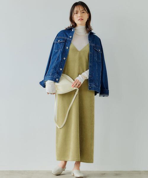 green label relaxing（グリーンレーベルリラクシング）の「SIGNATURE シグネチャー デニム ジャケット（デニムジャケット・レディース・コバルトブルー/モカ・38/36）」の8枚目の写真