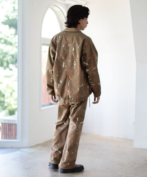 UNIVERSAL OVERALL × BEAMS paint jacket BEAMS collaborates with Universal Overall for playful take