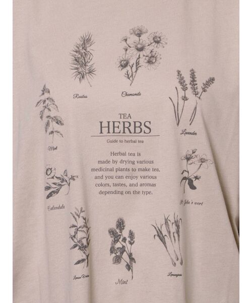 merry jenny（メリージェニー）の「HERB Tea long Tee（Tシャツ/カットソー・レディース・ブラック/ベージュ/オフホワイト・FREE）」の10枚目の写真