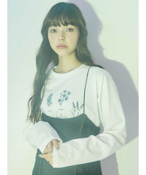 merry jenny（メリージェニー）の「HERB Tea long Tee（Tシャツ/カットソー・レディース・ブラック/ベージュ/オフホワイト・FREE）」の21枚目の写真