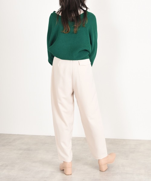 w closet（ダブルクローゼット）の「ダブルタックワイドスラックス（スラックス・レディース・ブラック/アイボリー/ブルー・マルチサイズ）」の19枚目の写真