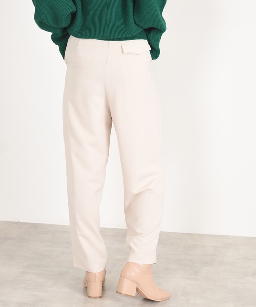 w closet（ダブルクローゼット）の「ダブルタックワイドスラックス（スラックス・レディース・ブラック/アイボリー/ブルー・マルチサイズ）」の14枚目の写真