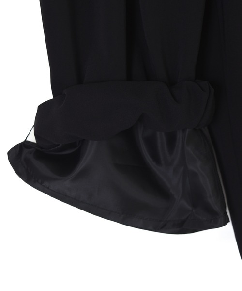 w closet（ダブルクローゼット）の「ダブルタックワイドスラックス（スラックス・レディース・ブラック/アイボリー/ブルー・マルチサイズ）」の22枚目の写真