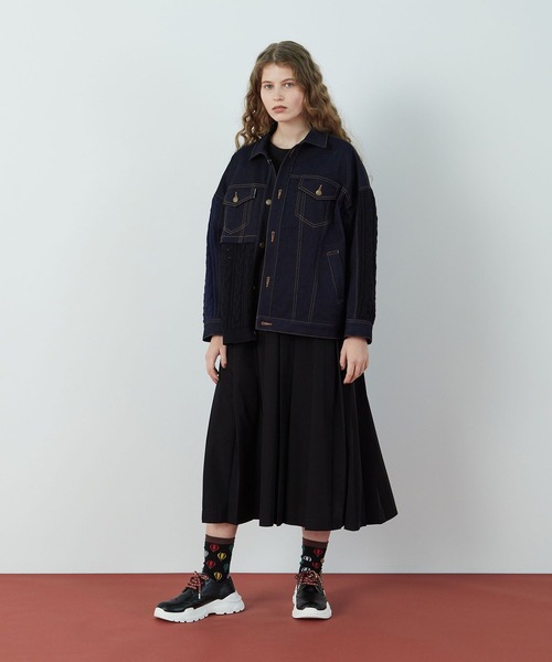 FRAPBOIS（フラボア）の「ドッキングプリーツ ワンピース（ワンピース  