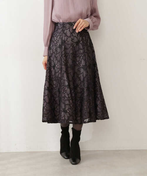 PROPORTION BODY DRESSING（プロポーションボディドレッシング）の「フラワーレースマーメイドスカート / 1211220909（スカート・レディース・ブルー/グレー/ブラック・MEDIUM/SMALL）」の12枚目の写真