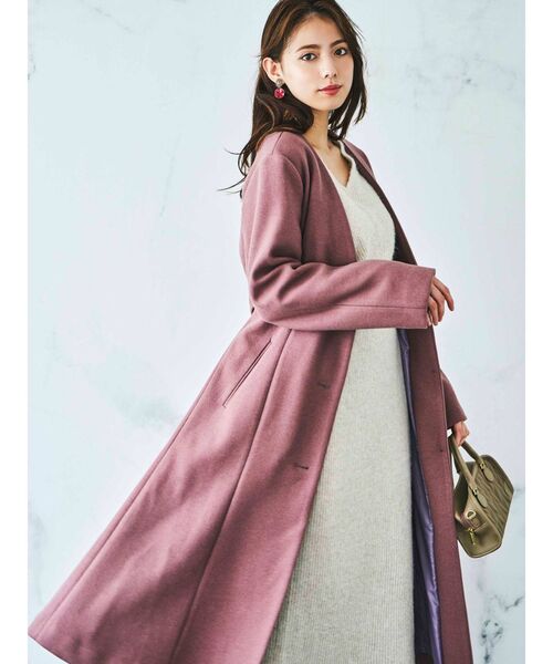 dazzlin（ダズリン）の「2WAYマーメイドコート（その他アウター・レディース・ピンク/アイボリー/モカ・FREE）」の9枚目の写真