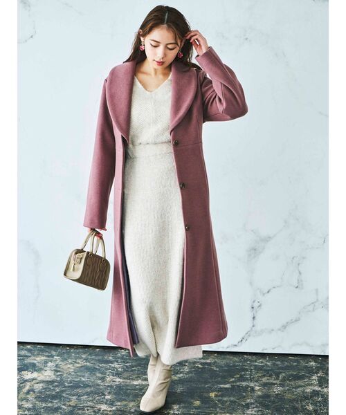 dazzlin（ダズリン）の「2WAYマーメイドコート（その他アウター・レディース・ピンク/アイボリー/モカ・FREE）」の3枚目の写真