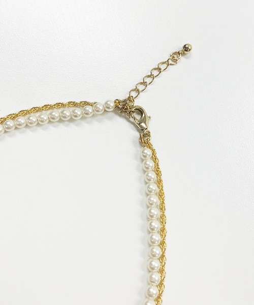Dorry Doll（ドリードール）の「パール＆ビジューネックレス（ネックレス・レディース・ホワイト・FREE）」の2枚目の写真