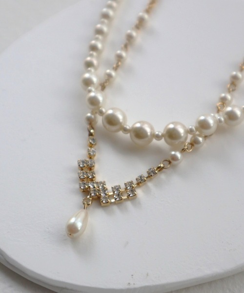Dorry Doll（ドリードール）の「パール＆ビジューネックレス（ネックレス・レディース・ホワイト・FREE）」の9枚目の写真