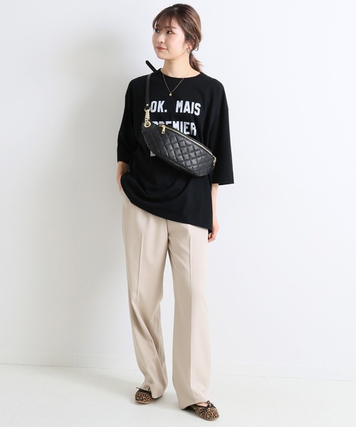 SLOBE IENA（スローブイエナ）の「ツイルストレートパンツ【手洗い可能】◆（その他パンツ・レディース・ブラック/ベージュ/パープル・40/38/36）」の20枚目の写真