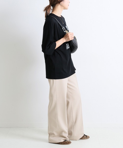 SLOBE IENA（スローブイエナ）の「ツイルストレートパンツ【手洗い可能】◆（その他パンツ・レディース・ブラック/ベージュ/パープル・40/38/36）」の21枚目の写真