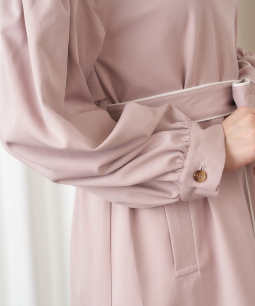 MIIA（ミーア）の「ワンピトレンチコート（トレンチコート・レディース・ブラック/ベージュ/ピンク・FREE）」の15枚目の写真