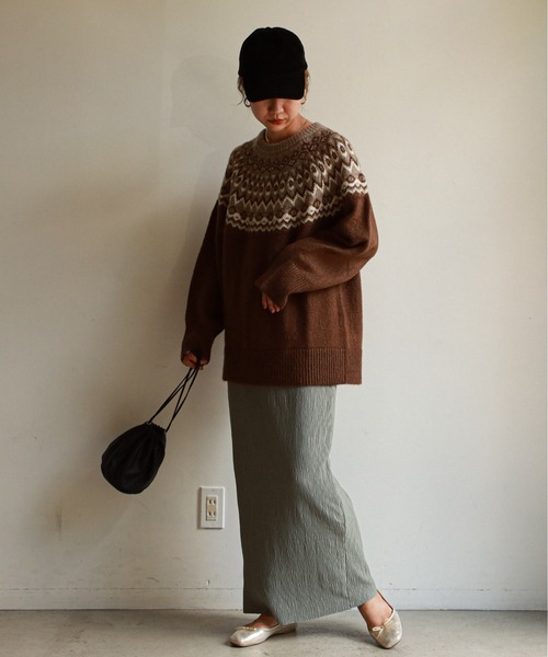 feepur（フェピュール）の「【セルフカット】クレープカットソータイトスカート（スカート・レディース・チャコールグレー/ブラック/モカ/オリーブ・MEDIUM）」の17枚目の写真