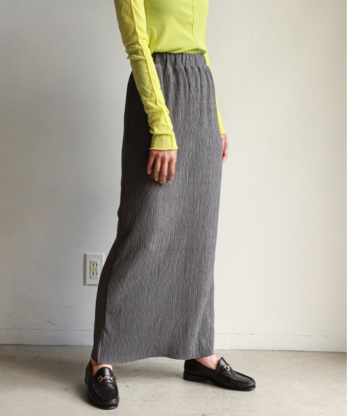 feepur（フェピュール）の「【セルフカット】クレープカットソータイトスカート（スカート・レディース・チャコールグレー/ブラック/モカ/オリーブ・MEDIUM）」の19枚目の写真