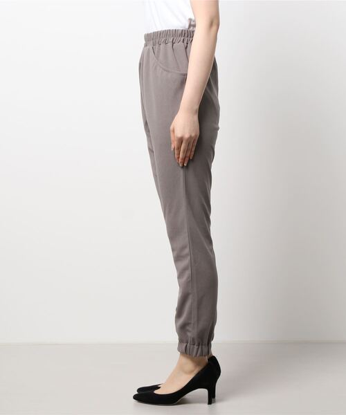 prose verse（プロズヴェール）の「裾シャーリングジョーゼットパンツ（カーゴパンツ・レディース・ブラック/モカ・MEDIUM/LARGE）」の3枚目の写真