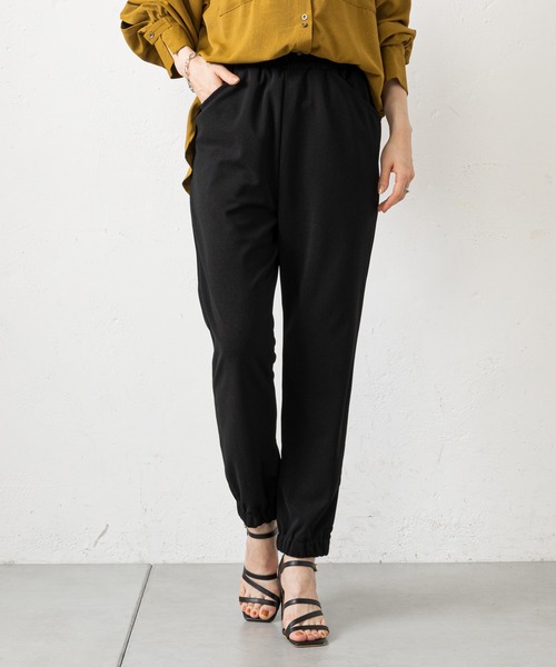 prose verse（プロズヴェール）の「裾シャーリングジョーゼットパンツ（カーゴパンツ・レディース・ブラック/モカ・MEDIUM/LARGE）」の20枚目の写真