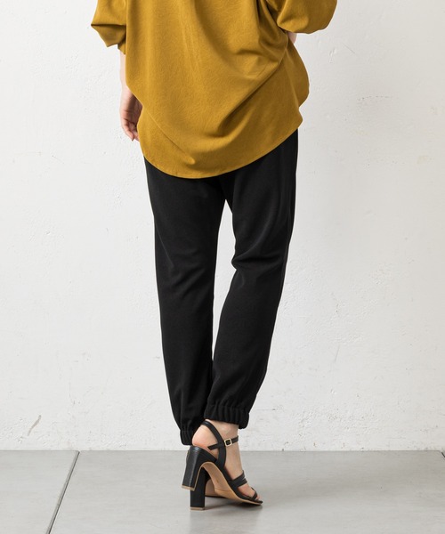 prose verse（プロズヴェール）の「裾シャーリングジョーゼットパンツ（カーゴパンツ・レディース・ブラック/モカ・MEDIUM/LARGE）」の15枚目の写真