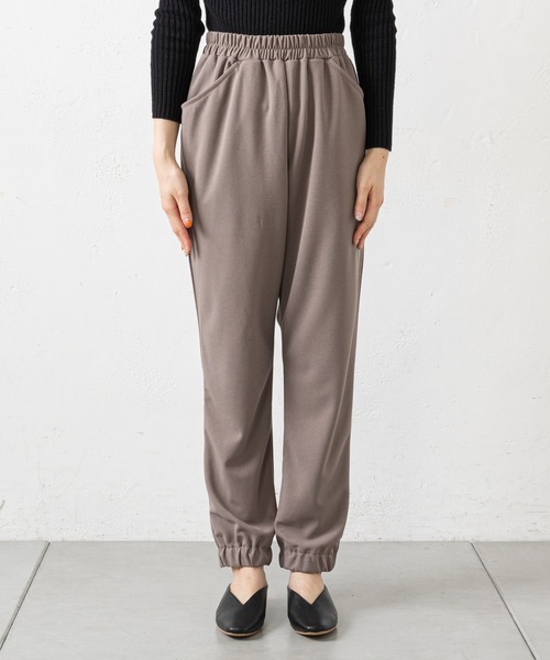 prose verse（プロズヴェール）の「裾シャーリングジョーゼットパンツ（カーゴパンツ・レディース・ブラック/モカ・MEDIUM/LARGE）」の10枚目の写真