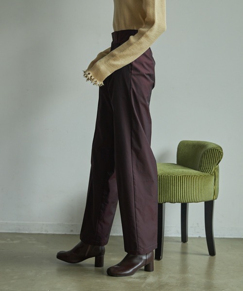 VACANCY（ヴァカンシー）の「SET UPタマムシストレートパンツ（その他パンツ・レディース・グリーン/ボルドー・FREE/MEDIUM/TALL）」の5枚目の写真