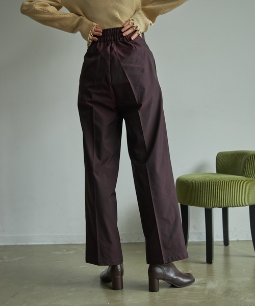 VACANCY（ヴァカンシー）の「SET UPタマムシストレートパンツ（その他パンツ・レディース・グリーン/ボルドー・FREE/MEDIUM/TALL）」の6枚目の写真