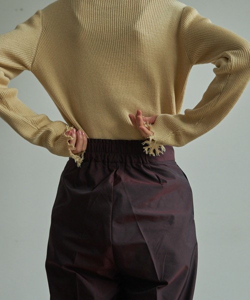 VACANCY（ヴァカンシー）の「SET UPタマムシストレートパンツ（その他パンツ・レディース・グリーン/ボルドー・FREE/MEDIUM/TALL）」の8枚目の写真