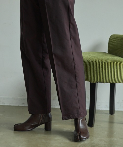 VACANCY（ヴァカンシー）の「SET UPタマムシストレートパンツ（その他パンツ・レディース・グリーン/ボルドー・FREE/MEDIUM/TALL）」の9枚目の写真