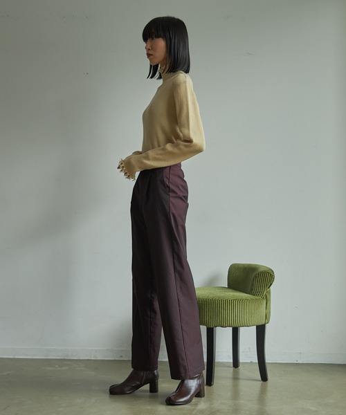 VACANCY（ヴァカンシー）の「SET UPタマムシストレートパンツ（その他パンツ・レディース・グリーン/ボルドー・FREE/MEDIUM/TALL）」の11枚目の写真