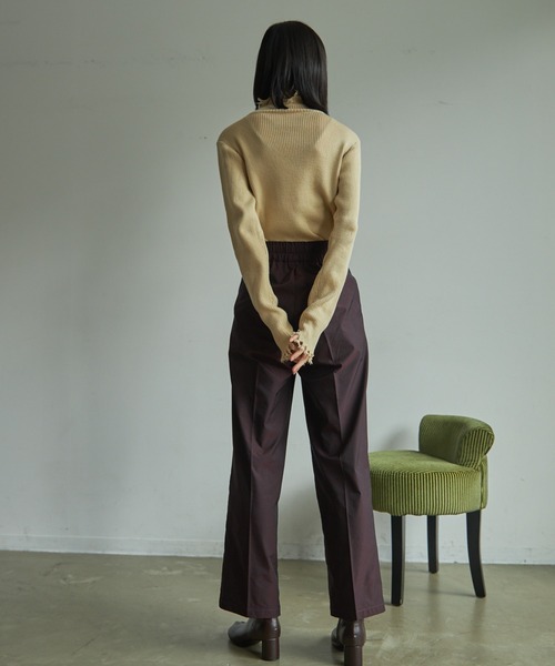 VACANCY（ヴァカンシー）の「SET UPタマムシストレートパンツ（その他パンツ・レディース・グリーン/ボルドー・FREE/MEDIUM/TALL）」の12枚目の写真